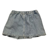 Manila Grace Gonna In Denim Tinta Unita con Elastico In Vita per Bambina 373GMBS25 AZZURRO MANILA GRACE 