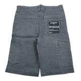 Zadig&amp;Voltaire Solid Color Denim Bermuda Shorts With Adjustable Waistband Black For Boys