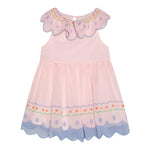 Stella Mccartney Abito Mezza Manica Tinta Unita con Ricami per Neonata TW1052 ROSA STELLA McCARTNEY 