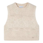 MAYORAL gilet in maglia tinta unita girocollo Beige per Bambina 4364 BEIGE MAYORAL 