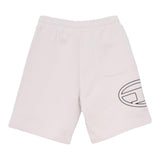 Diesel Bermuda Solid Color Sweatshirt With Logo Print Cream For Boys