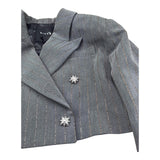 John Richmond Giacca Modello Crop Tinta Unita Doppiopetto per Bambina RGP26036GC GRIGIO JOHN RICHMOND 