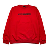 Daniele Alessandrini Crewneck Sweatshirt Solid Color With Red Print For Boys
