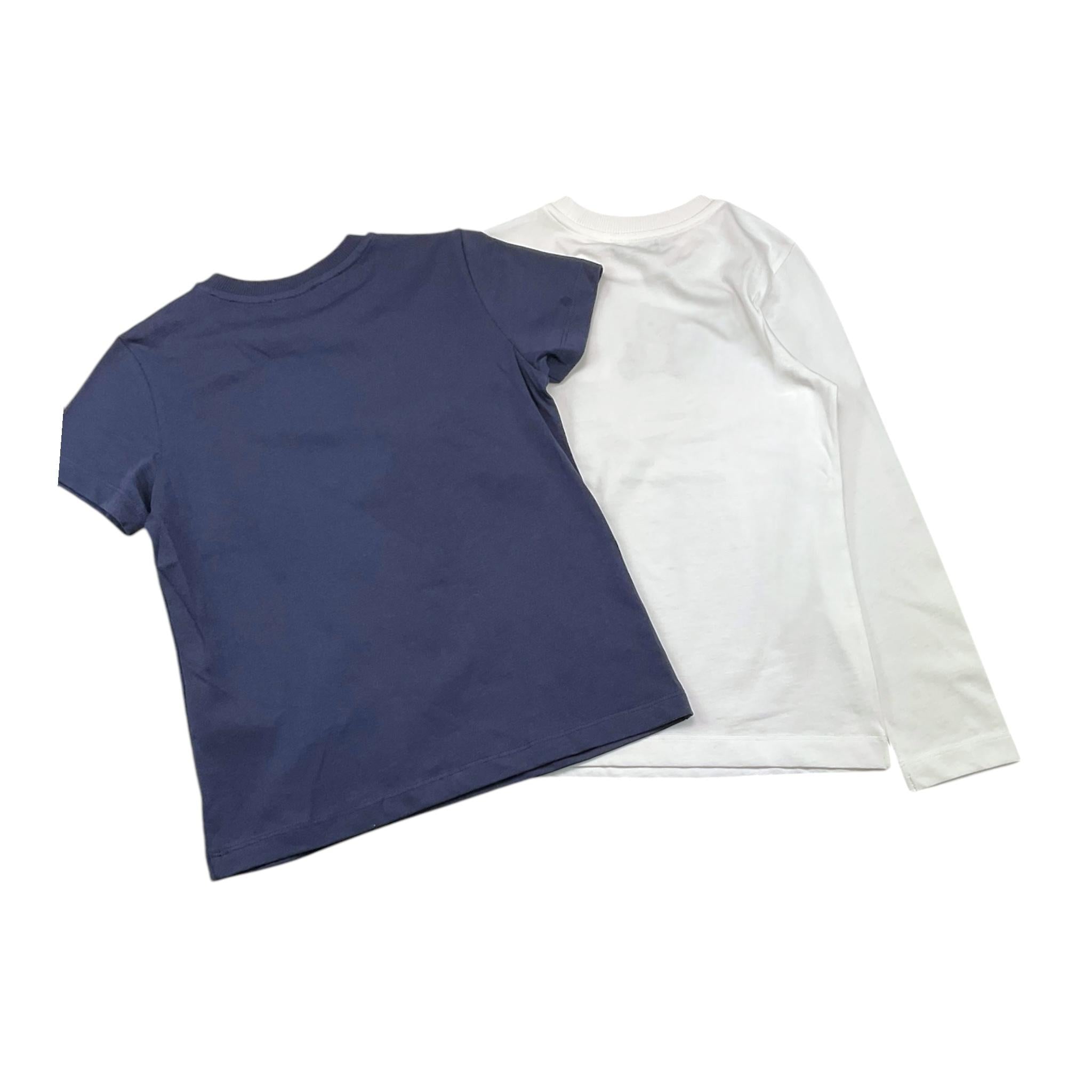 MOSCHINO completo 2pz t-shirt-shirt Bianco/blu per Bambino HVK024 BIANCO/BLU MOSCHINO 