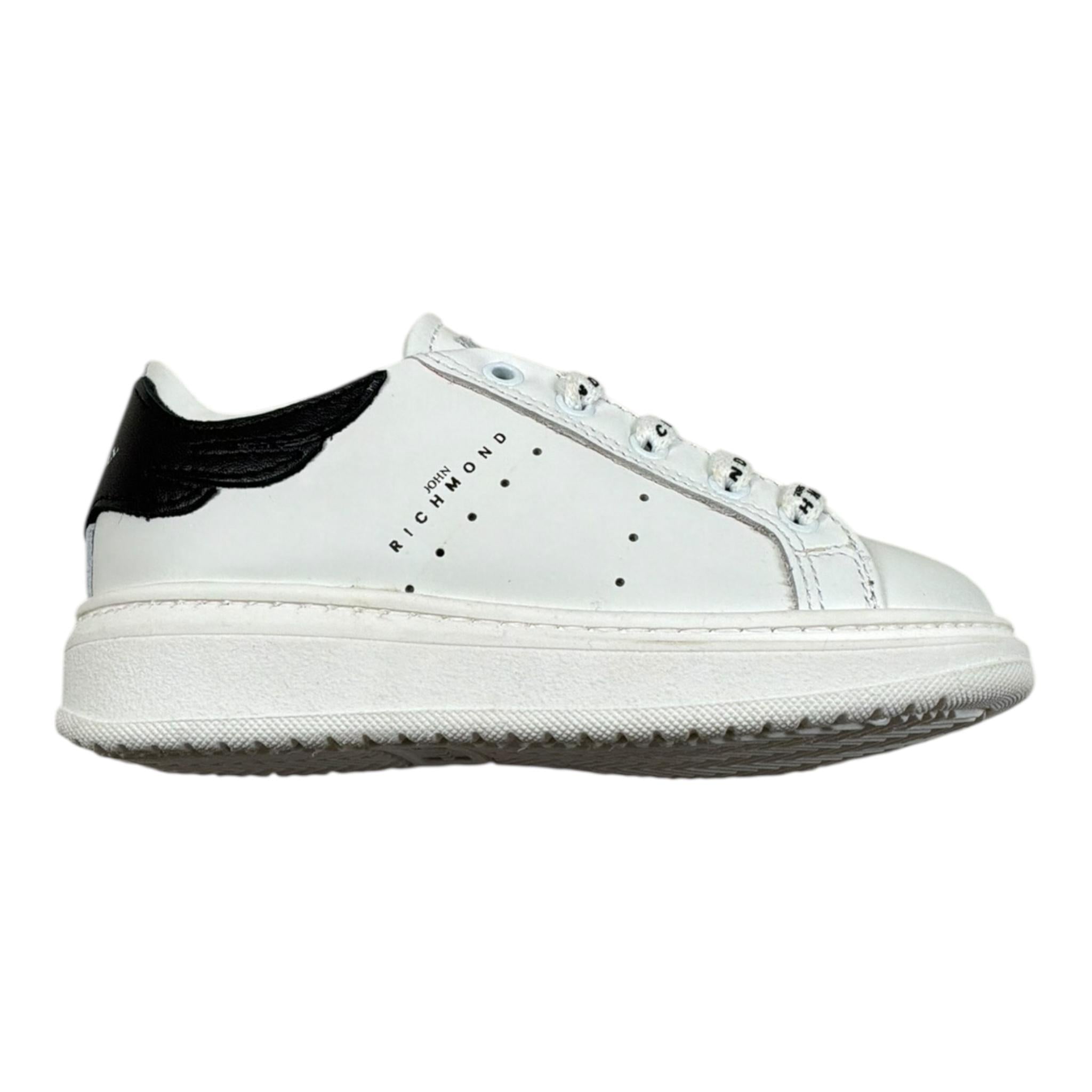 John Richmond Sneakers Tinta Unita con Stampa Logo per Bambino 21112 BIANCO JOHN RICHMOND 