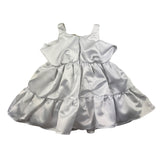 Nanan Solid Color Strapless Dress With White Ruffles For Baby Girl