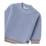 MINI BANDA maglia tinta unita con profili in contrasto Azzurro per Neonato 3A669 AZZURRO MINI BANDA 