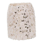 Dou Dou Gonna Tinta Unita con Paillettes E Piume per Bambina DW7A11 BEIGE DOU DOU 