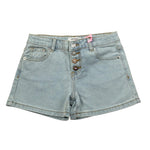 Vicolo Short In Denim Tinta Unita con Girovita Regolabile per Bambina 3146SD00241X AZZURRO VICOLO 