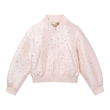 Stella Mccartney Zip Up Sweatshirt With Pink Appliques For Girls