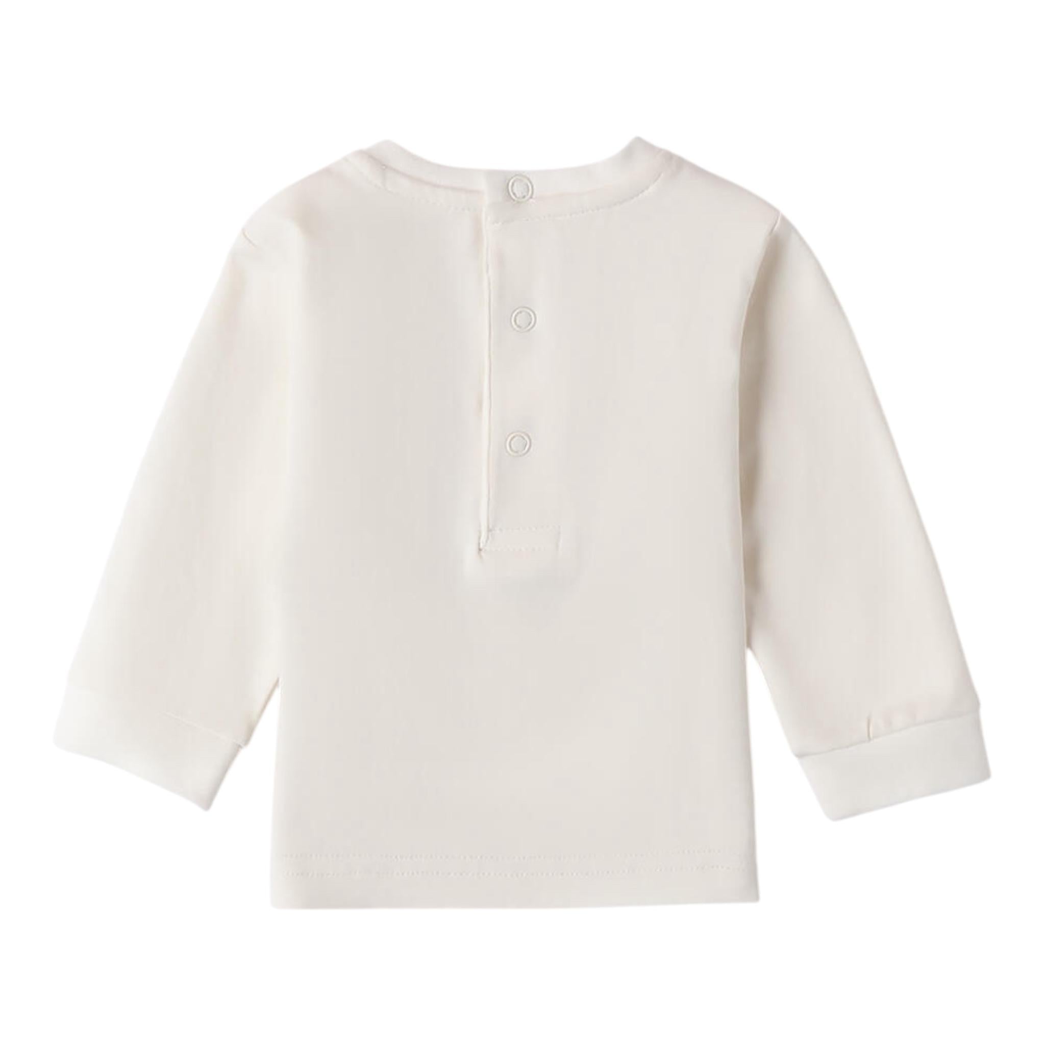 MINI BANDA shirt girocollo tinta unita con stampa Bianco per Neonato 3A615 BIANCO MINI BANDA 