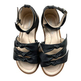 Florens Solid Color Sandal With Buckle Black For Girls