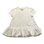 Caffe' D'Orzo T-Shirt Girocollo Tinta Unita con Ricami per Bambina ZW8A31 BIANCO CAFFE' D'ORZO 