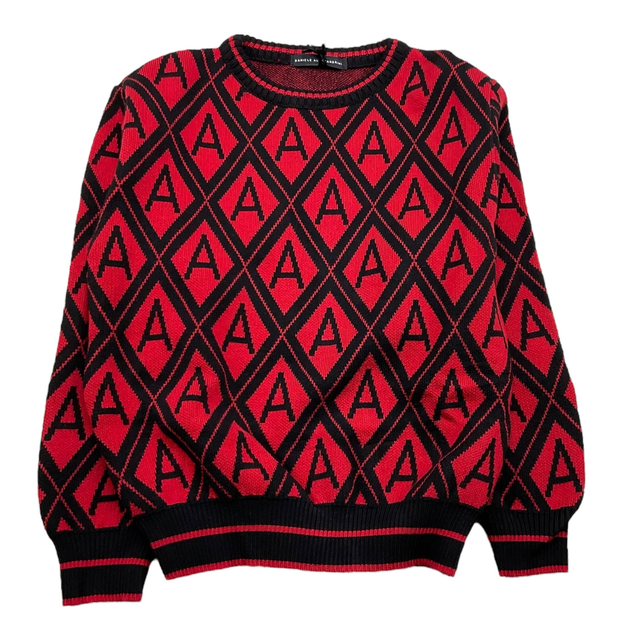 DANIELE ALESSANDRINI maglia tinta unita girocollo con stampa Rosso per Bambino 1231W00055X ROSSO DANIELE ALESSANDRINI 