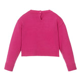 I DO maglia girocollo tinta unita con fiocco Fuxia per Bambina 4A558 FUXIA I DO 