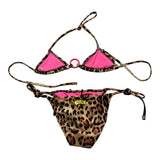 4Giveness 2Pcs Triangle-Briefs Costume Brown Spotted Pattern For Girls