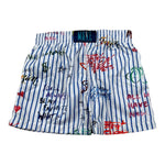 Move Costume Modello Bermuda Tinta Unita con Fantasia A Righe per Bambino SVNBY BIANCO MOVE 