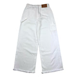 Kocca Palazzo Pants Solid Color Adjustable Waist White For Girls