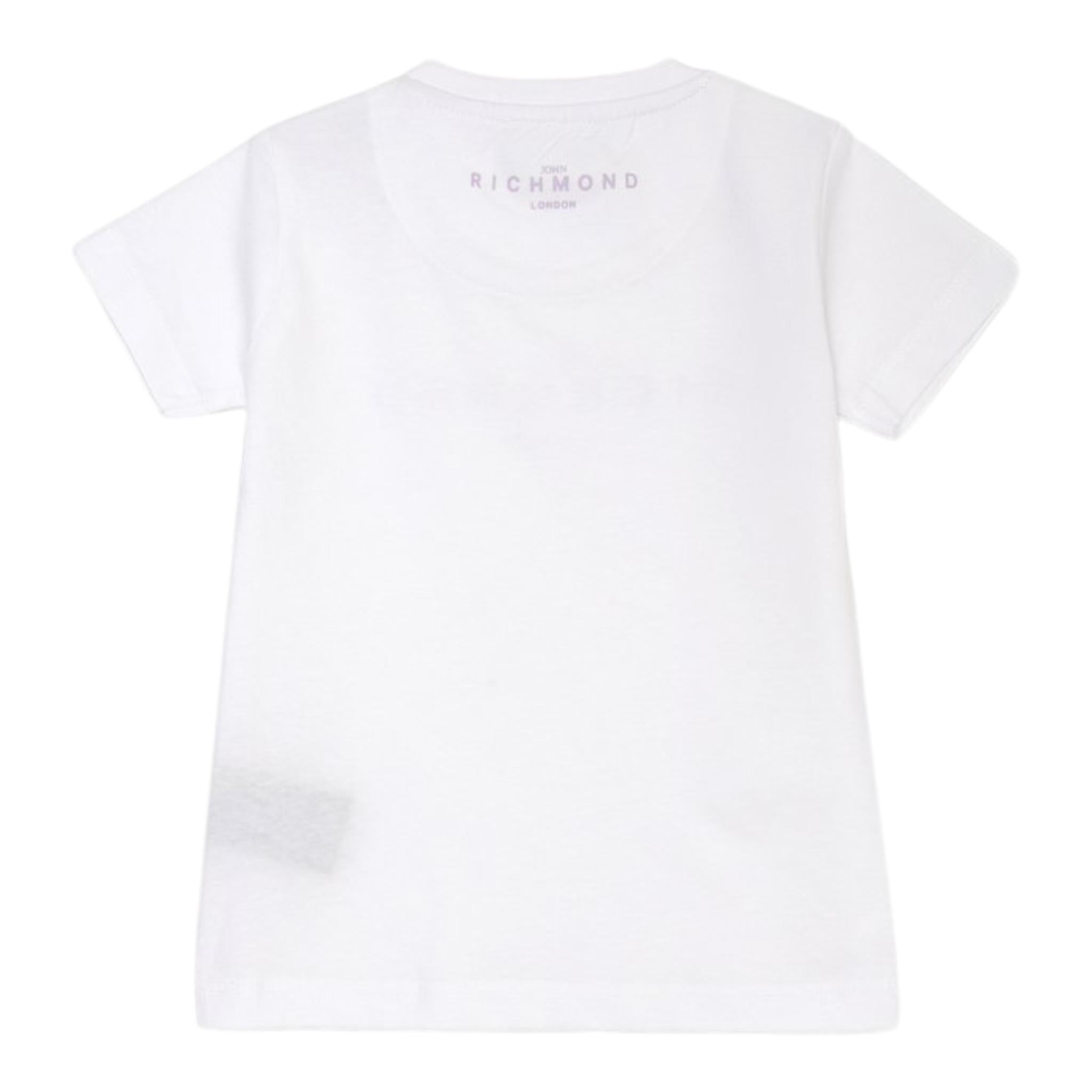 John Richmond T-Shirt Girocollo tinta unita con Stampa Bianco per Neonata RIP25002TSS BIANCO JOHN RICHMOND 