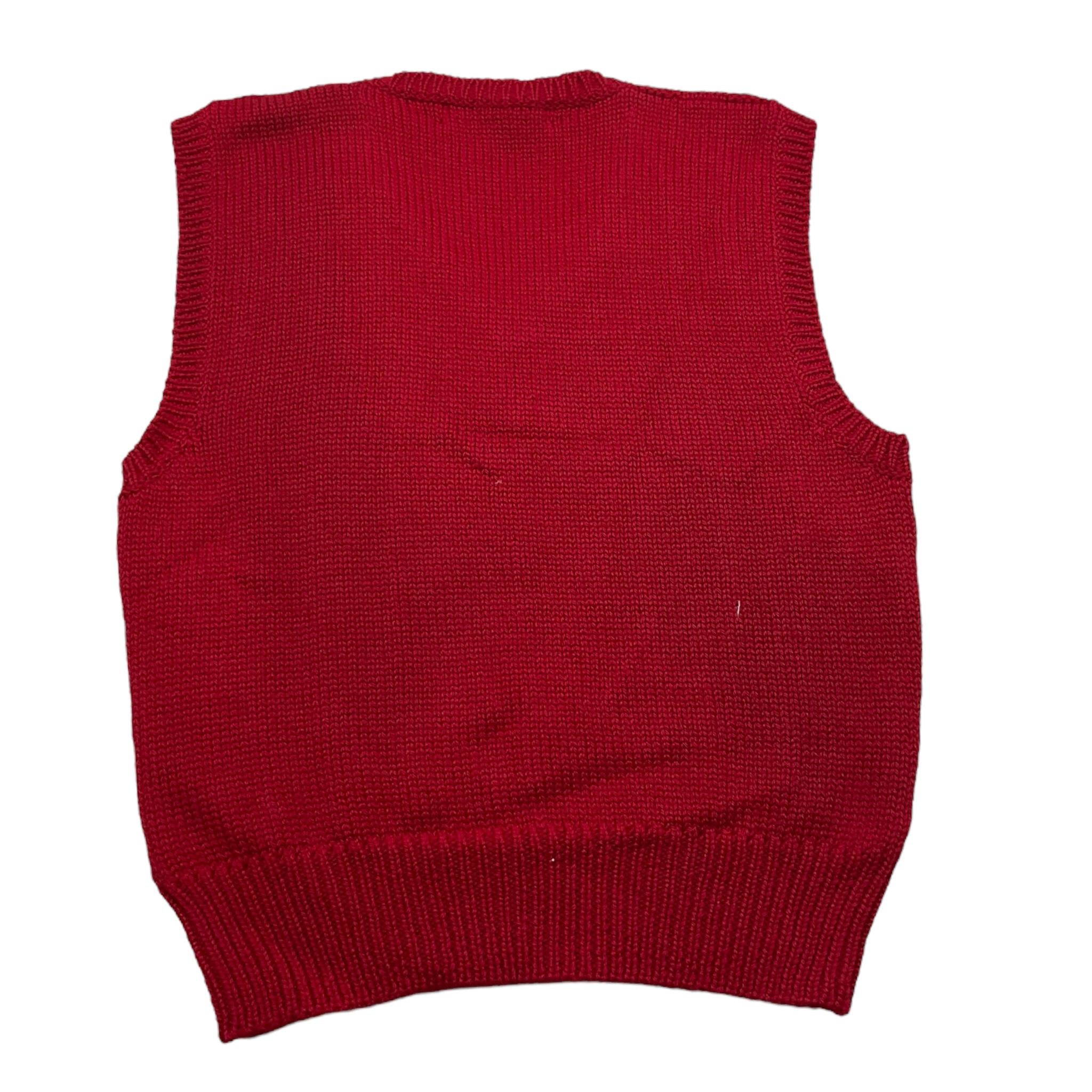 LA STUPENDERIA gilet tinta unita in maglia Rosso per Bambina WJGL42 ROSSO LA STUPENDERIA 