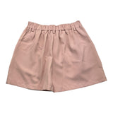 Cecyle Solid Color Shorts With Elastic Waist Pink For Girls