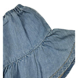 Marc Ellis Gonna In Denim Tinta Unita con Logo per Neonata JMNSK16792 AZZURRO MARC ELLIS 