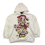 JOHN RICHMOND felpa chiusa con cappuccio tinta unita con stampa Bianco per Bambina RGA25195FE BIANCO JOHN RICHMOND 