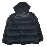 SAINT BARTH giubbino tinta unita con cappuccio in velluto Blu per Bambino GENEVE BLU SAINT BARTH 