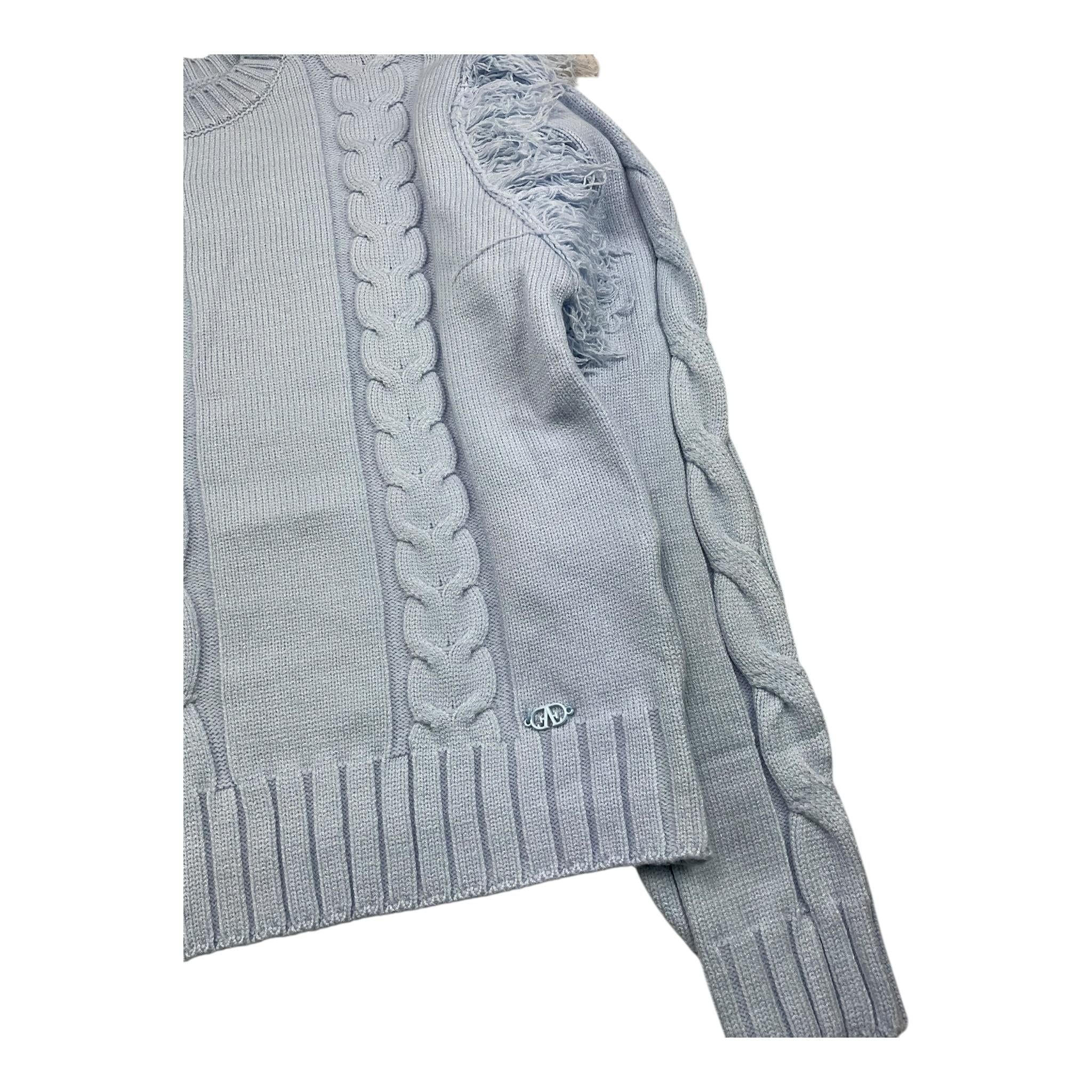 FUN & FUN maglia girocollo tinta unita cn frange Azzurro per Bambina FCJSW00049 AZZURRO FUN & FUN 