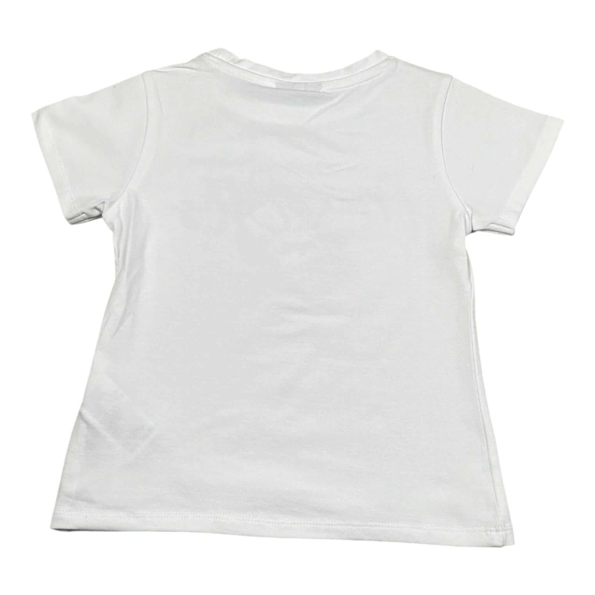 Marc Ellis T-Shirt Girocollo Tinta Unita con Stampa per Bambina JMJTS16481 BIANCO MARC ELLIS 
