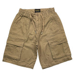 Refrigiwear Solid Color Bermuda Shorts With Elastic Waist Beige For Boys