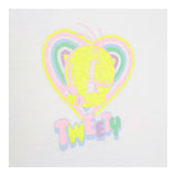 Billieblush Girls Solid Color Crew Neck Print T-Shirt White