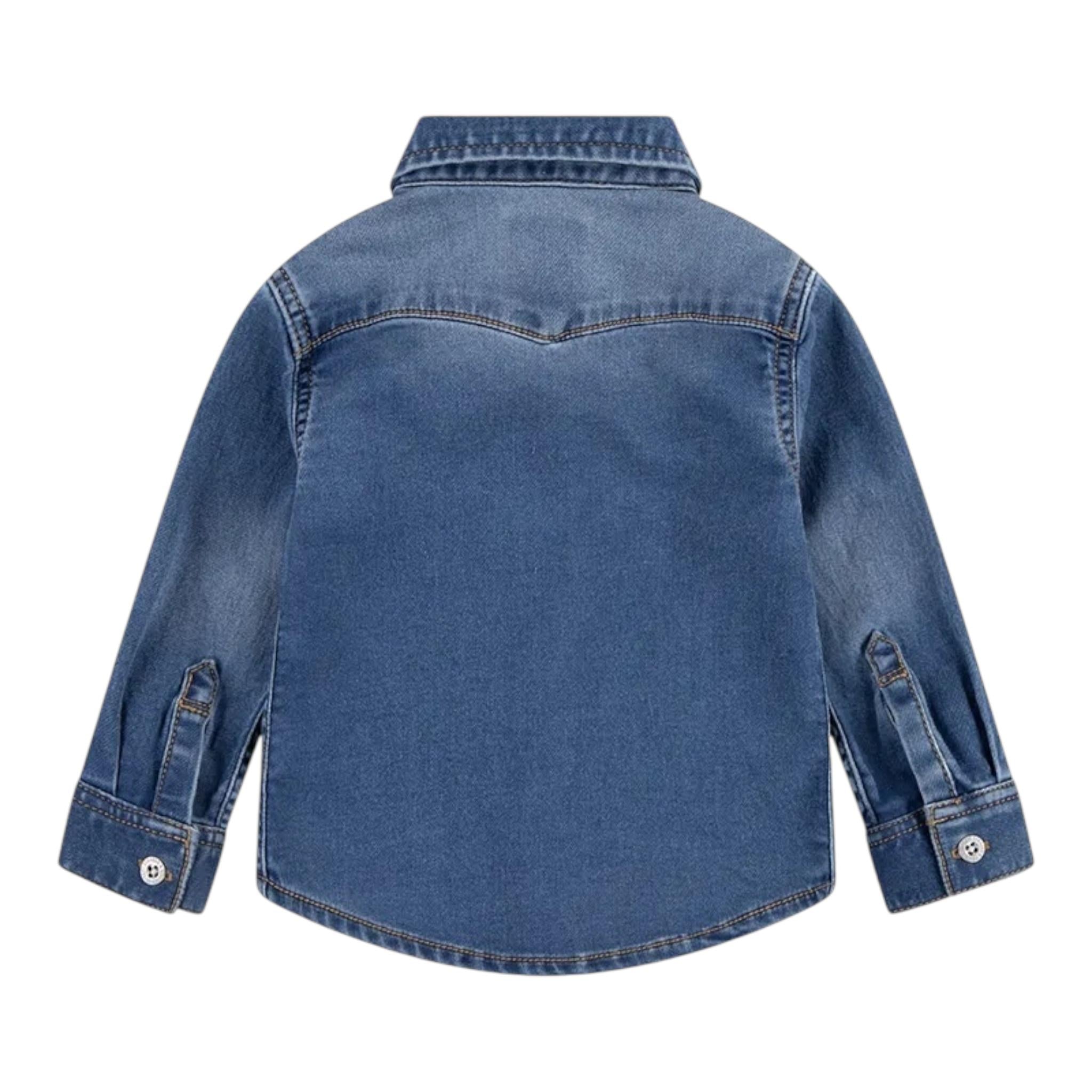 Levi'S Camicia In Denim Tinta Unita per Neonato 6EM335 BLU LEVI'S 