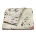 LE BEBE' lenzuola tinta unita con stampa orso Bianco per Neonata LBG6189 BIANCO LE BEBE' 