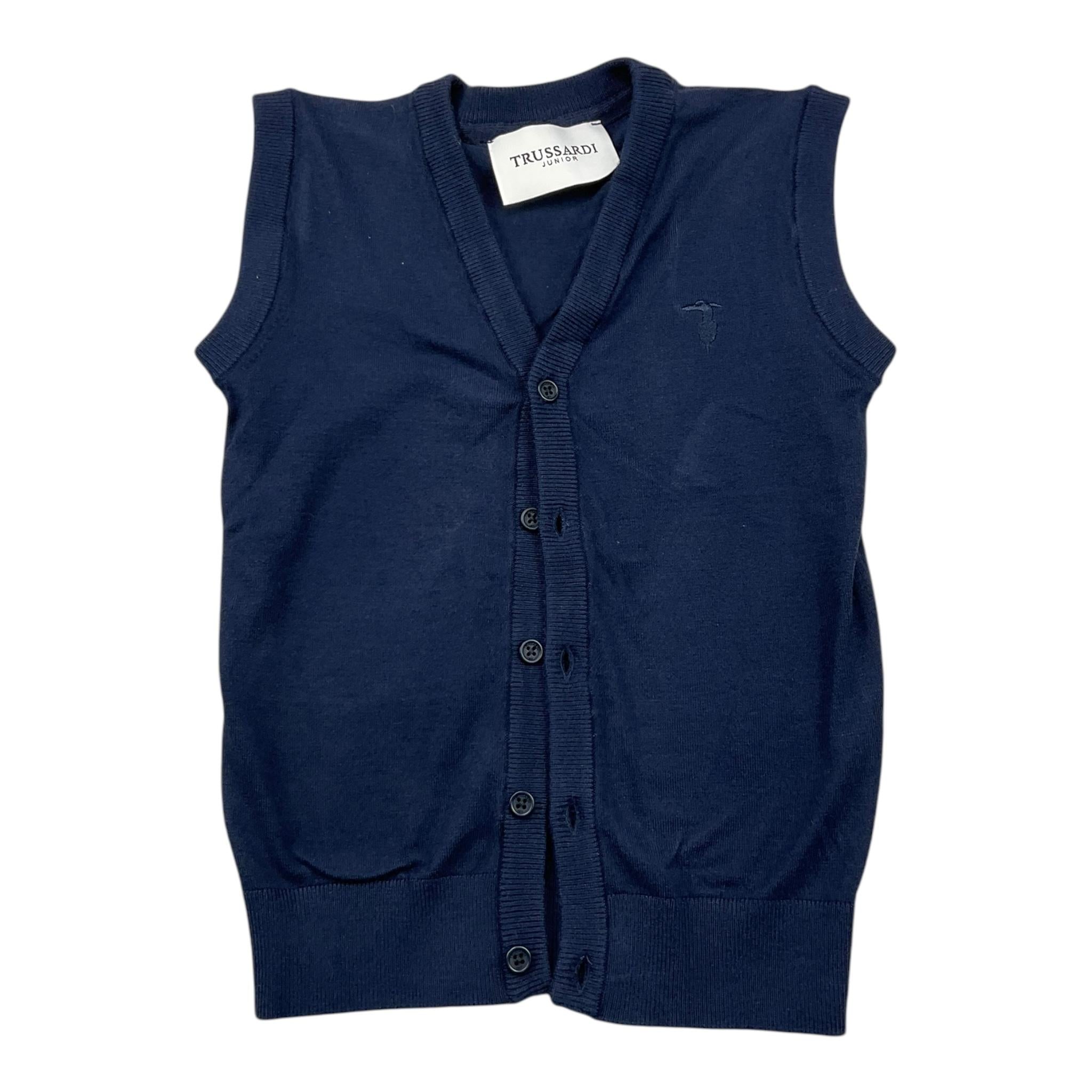 TRUSSARDI gilet tinta unita con bottoni Blu per Bambino TBA25012GL BLU TRUSSARDI 