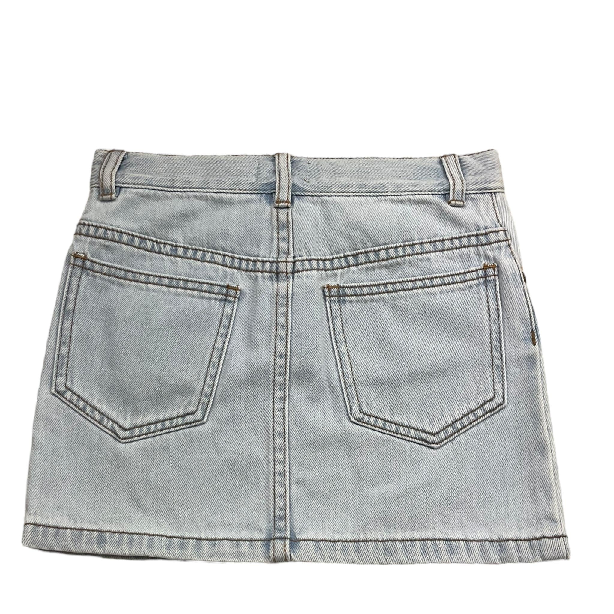 Pinko Gonna In Denim Tinta Unita con Girovita Regolabile per Bambina KFG0001 AZZURRO PINKO 