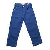 Cesare Paciotti Plain Trousers With Adjustable Waistband Blue For Boys