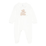 IL GUFO tutina manica lunga tinta unita con stampa Panna per Neonato A24TP342M0116 PANNA IL GUFO 