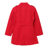 Max&amp;Co. Solid Color Trench Coat With Red Buttons For Girls