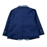 Ambaraba Giacca Tinta Unita con Colletto In Contrasto per Neonato FM36050 BLU AMBARABA 