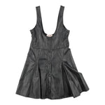 ANIYE BY GIRL abito giromanica in ecopelle tinta unita Nero per Bambina 032340 NERO ANIYE BY GIRL 