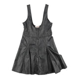 ANIYE BY GIRL abito giromanica in ecopelle tinta unita Nero per Bambina 032340 NERO ANIYE BY GIRL 