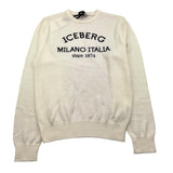 ICEBERG maglia girocollo tinta unita con logo Panna per Bambino MGICE5317J PANNA ICEBERG 