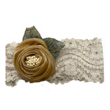 MARLU' fascia tinta unita con applicazione Bianco per Neonata IH805FAT BIANCO MARLU' 