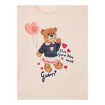 Guess T-Shirt Girocollo Tinta Unita con Stampa per Neonata K5RI12K6YW4XX ROSA GUESS 