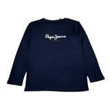 Pepe Feamo Shirt Girocollo Tinta Unita con Stampa per Bambino PB503993 BLU PEPE JEANS 