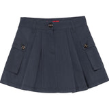 Max&Co. Gonna Tinta Unita con Tasche per Bambina MX0132X BLU MAX&Co. 