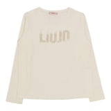 LIU JO shirt girocollo tinta unita con stampa Bianco per Bambina GF4210X BIANCO LIU JO 