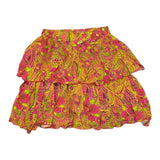 4Giveness Solid Color Shirt-Skirt Set With Fuchsia Print For Girls