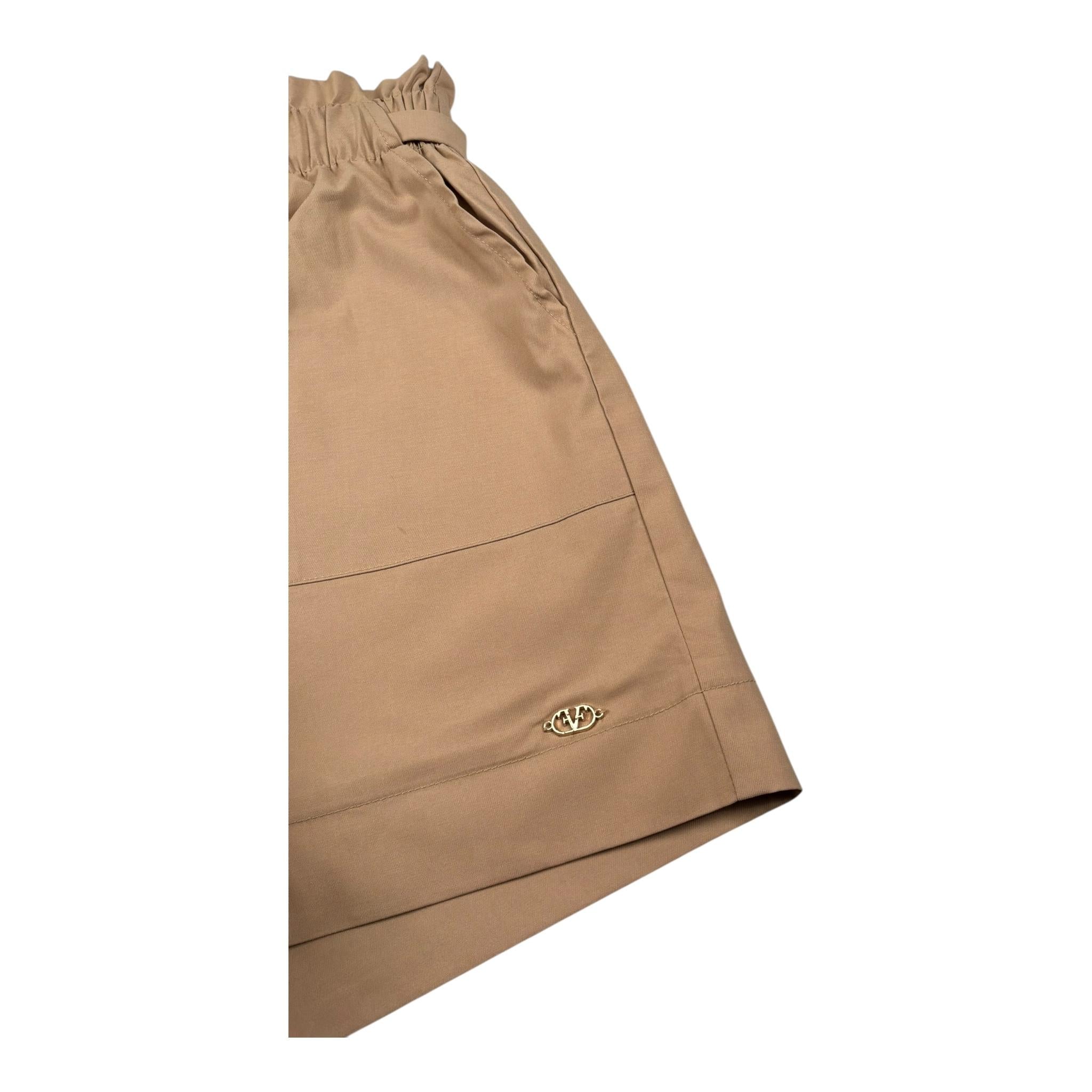 Fun & Fun Short Tinta Unita con Elastico In Vita per Bambina FNJSO17098 BEIGE FUN & FUN 